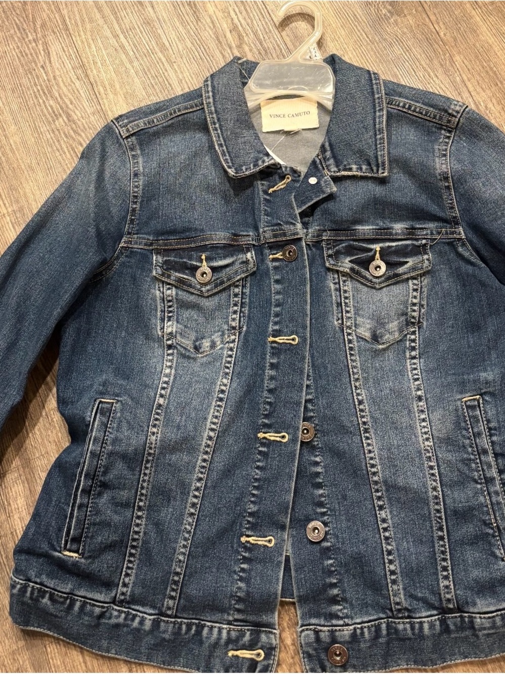 Vince Camuto Blue Denim Trucker Jacket